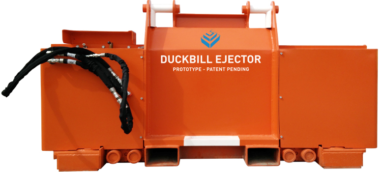 Introducing the QDS Duckbill Ejector, a custom mining product featuring a fully enclosed hydraulic system. Experience efficient and reliable excavation with this cutting-edge duckbill excavator.